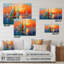 Voilier abstrait côtier symphonie II - Bateau à voile, décoration murale acrylique-925120308
