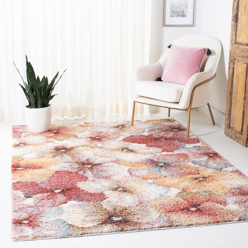 Subramanya Performance Floral Rug, Rectangle 9' x 12'