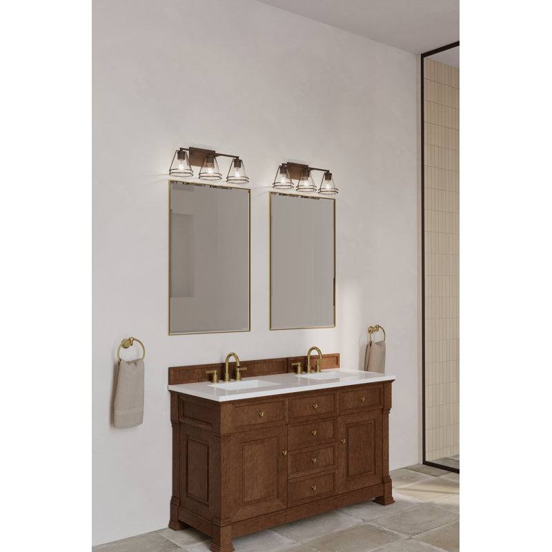 Meuble-lavabo 3 lumières 24,25 po Lorenth, H 8,25 po x l 24,25 po x P 7,25 po, 3 lumières