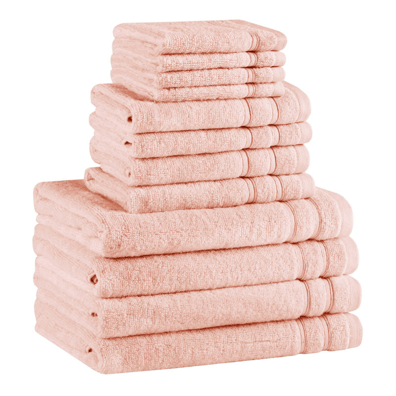 Ensemble de serviettes 100% coton 400GSM Essential, Rosé, Ensemble de 12 serviettes
