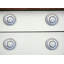 1,5 po x 1,5 po x 1,5 po blanc / bleu marine - paquet de 12 boutons