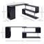 Poste de travail rotatif d'angle Modernhome