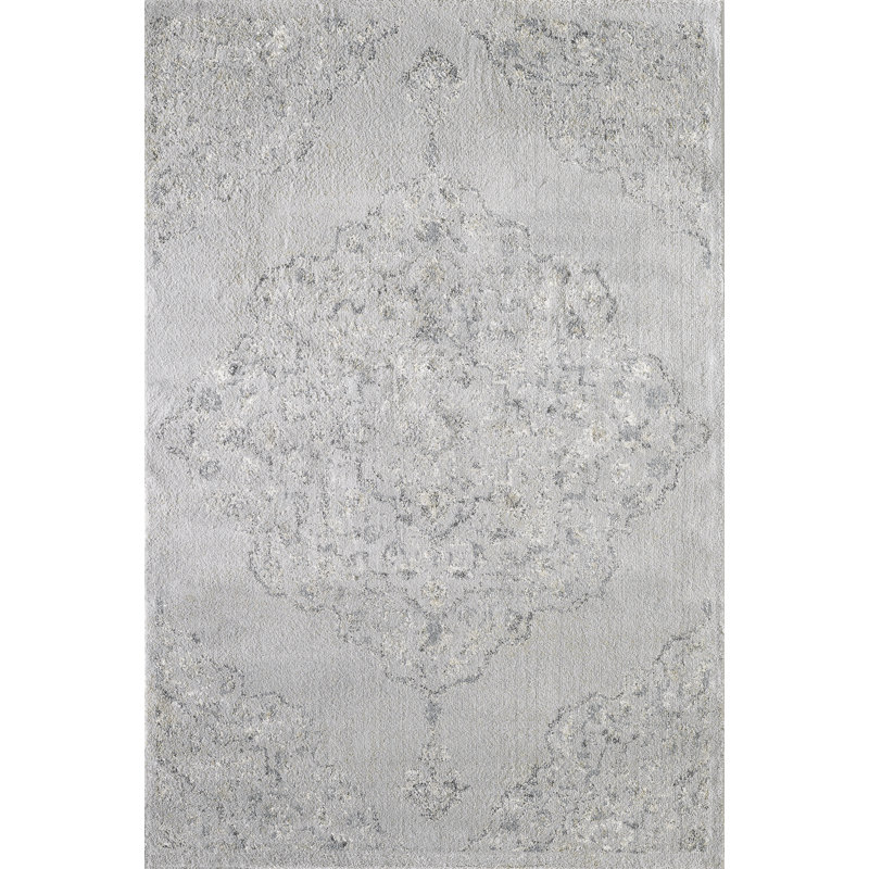 Tapis d'intérieur / extérieur gris Joren, Rectangle 5 pi 3 po x 7 pi 7 po
