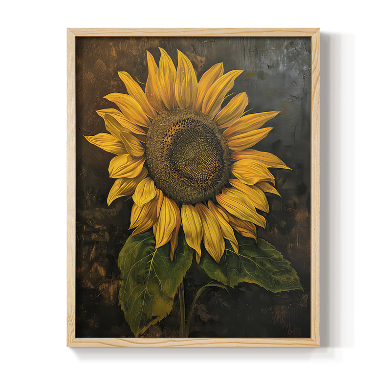 Reproduction encadrée FLORAL Series CDXCV - bois massif, H 11 po x l 9 po
