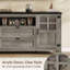 Meuble télé Farmhouse avec portes de grange et tiroirs pour téléviseur 65 70 75 po - Gris-502676776