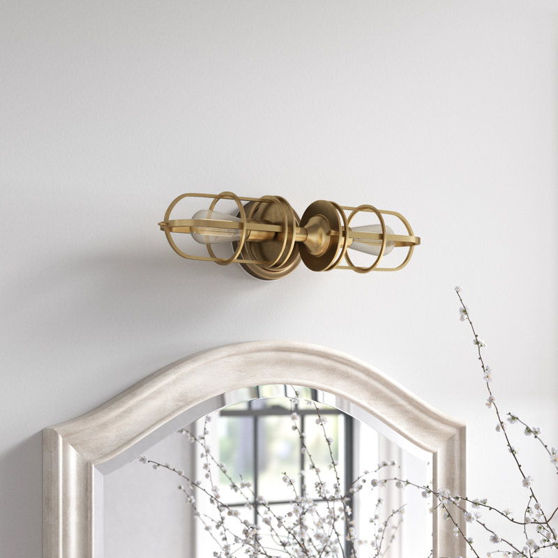 Anning Stainless Steel Armed Sconce, Brass