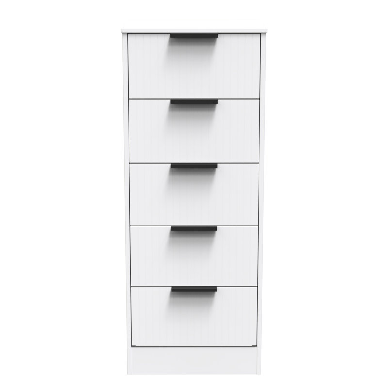Atsumi 45cm W Manufactured Wood Bedside Table, White Matt
