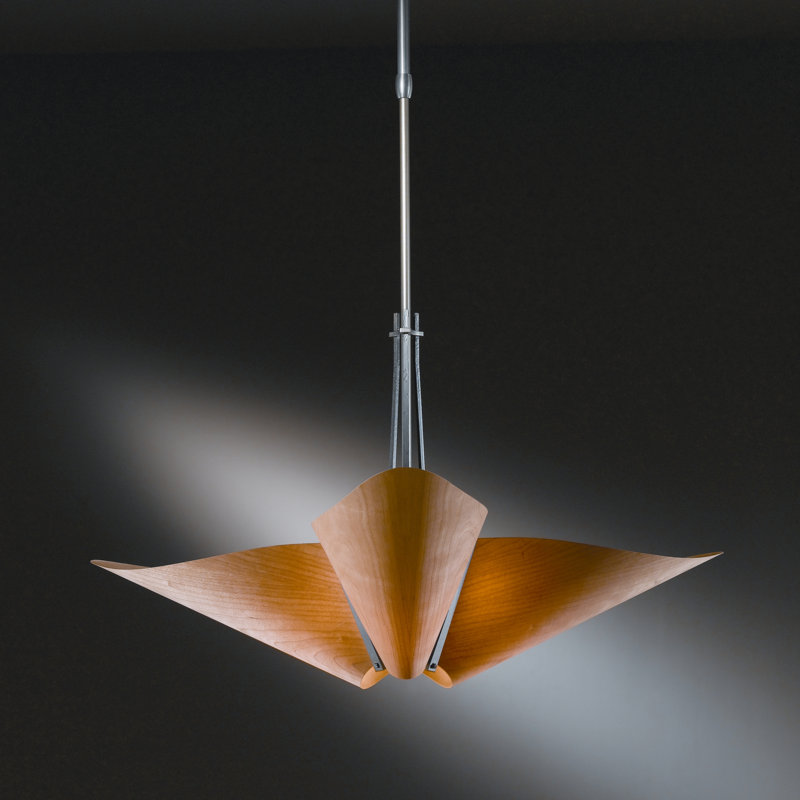 Kirigami 3 - Light Unique/Statement Geometric Chandelier, Translucent Dark Smoke
