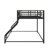 Durable Twin XL Over Queen Metal Drop-Down Bunk Beds