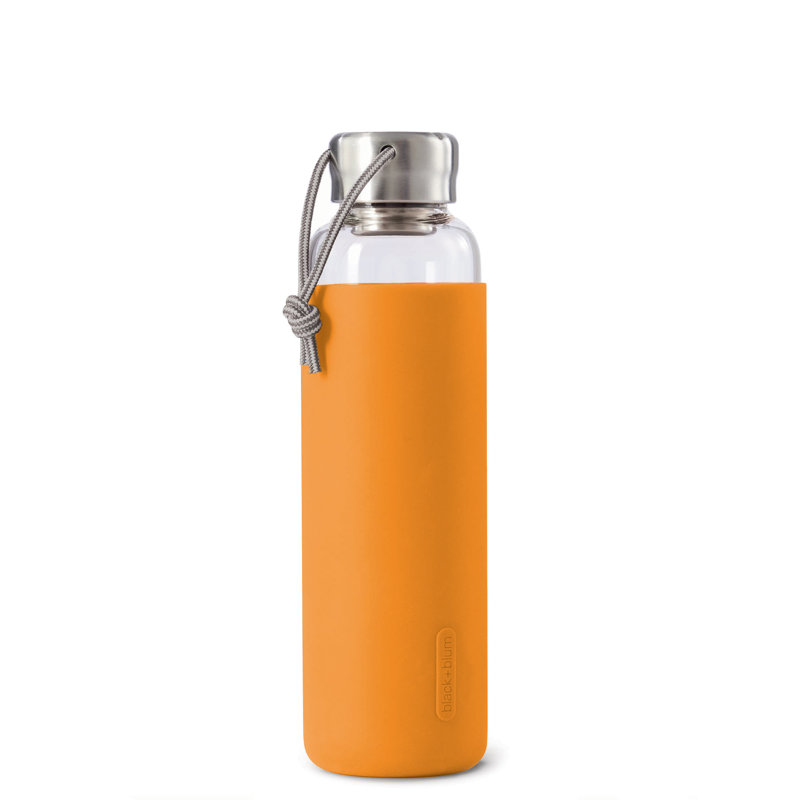 Black + Blum 600.3ml Glass Water Bottle, Orange