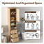 Armoire de salle de bain autoportante 67,7 "à 1 porte et 3 tiroirs, style américain