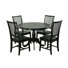 Fairview 42" Pedestal Dining Table With 4 Hudson Dining Chairs - Antique Black