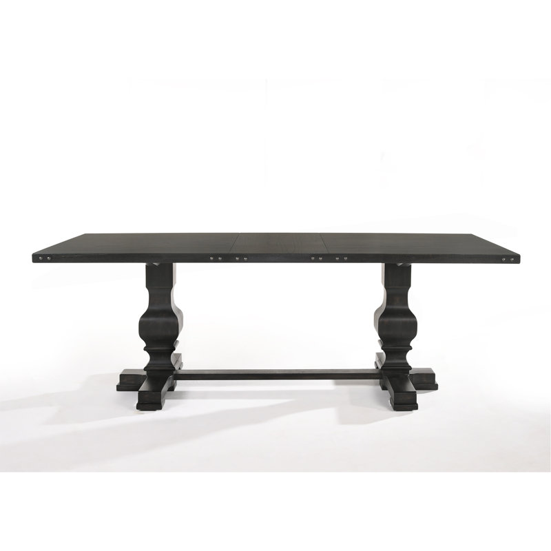 Table de salle à manger sophistiquée à double piédestal pour des espaces de salle à manger élégants