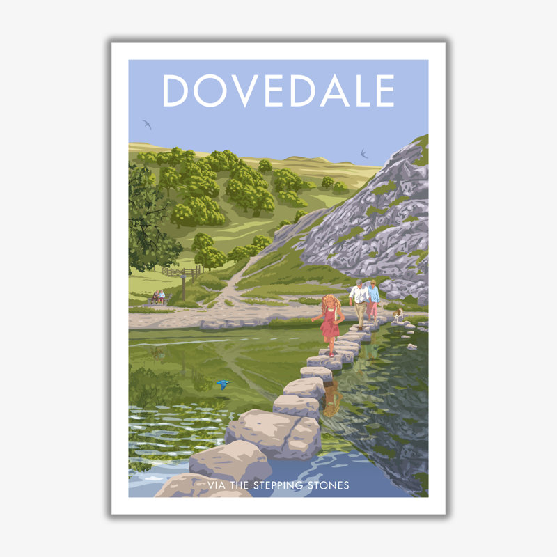 Dovedale Derbyshire - Print, 40cm H x 30cm W x 3cm D, No Framed
