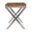 Edmondson Glass Top Cross Legs End Table
