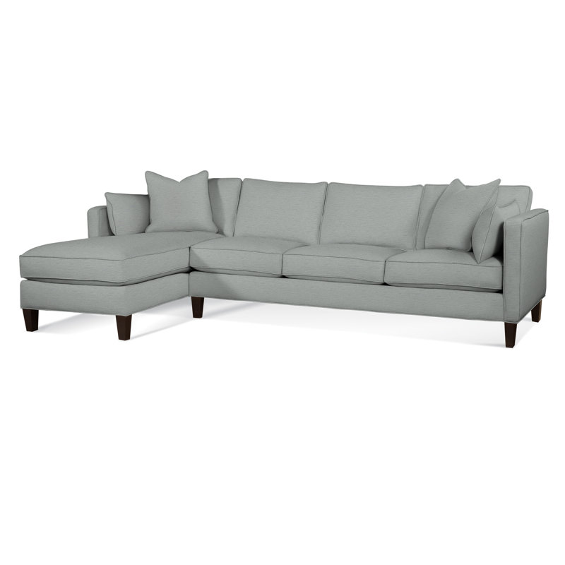 Lenox Chaise Sectional, Java, Left Hand Facing, Brown Geometric, 0456-33