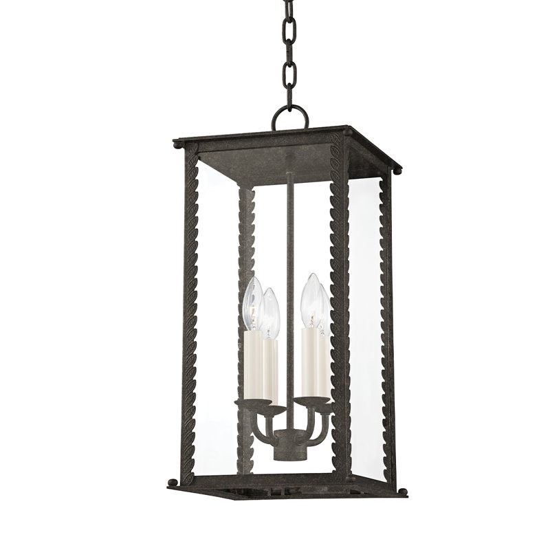 Zuma 4 Light Lantern, French Iron