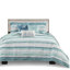 Ensemble de courtepointe 6 pièces avec coussins décoratifs Aqua