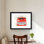 Red Typewriter Machine Print - Framed Matted Home Decor