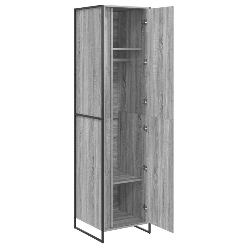Manufactured Wood Wardrobe, Grey Sonoma