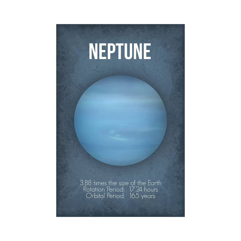 Décoration murale Neptune Kids, Toile tendue, H 18 po x l 12 po x 1,5 po