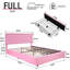 Lit double avec tiroirs de rangement Lit plateforme tapissier réglable-88284569-100041929