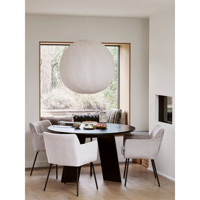 Fries Oak Round Solid Wood Dining Table