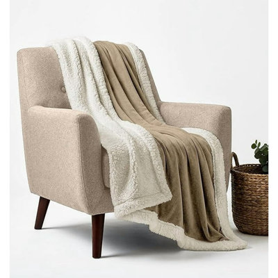 Jeté en polaire Beddora Sherpa, paquet de 6 - Jeté réversible en flanelle et en sherpa 50 x 60 pouces, couverture d'hiver chaude et douce 450 g / m² pour canapé-lit, gris