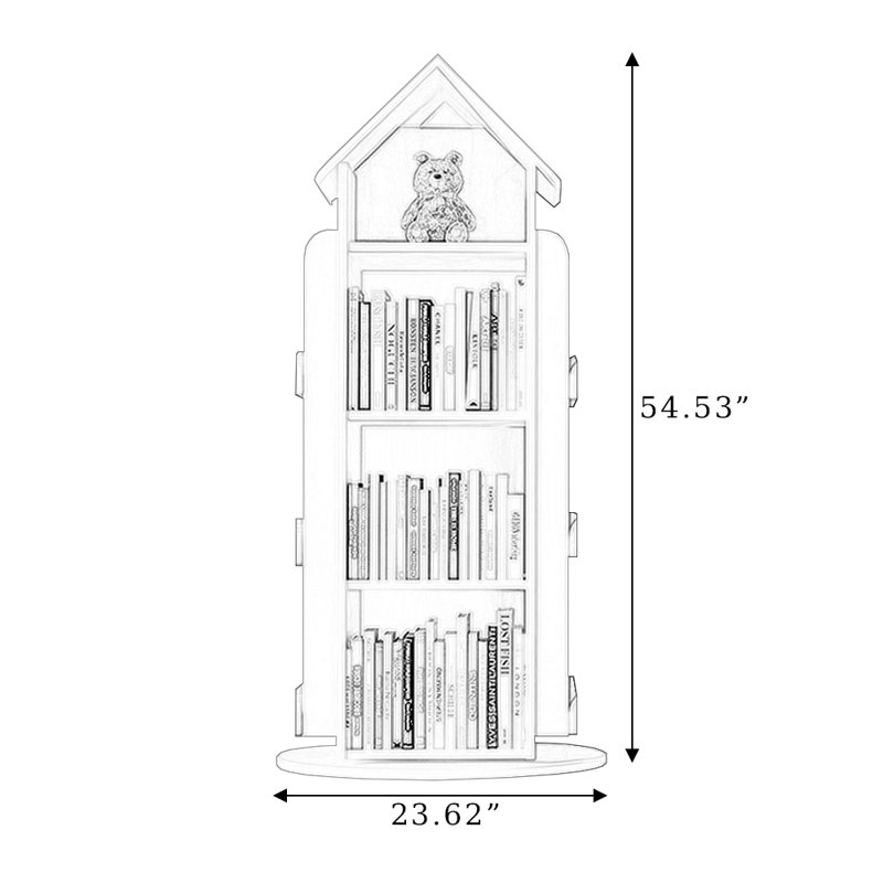 Bibliothèque rotative Beige