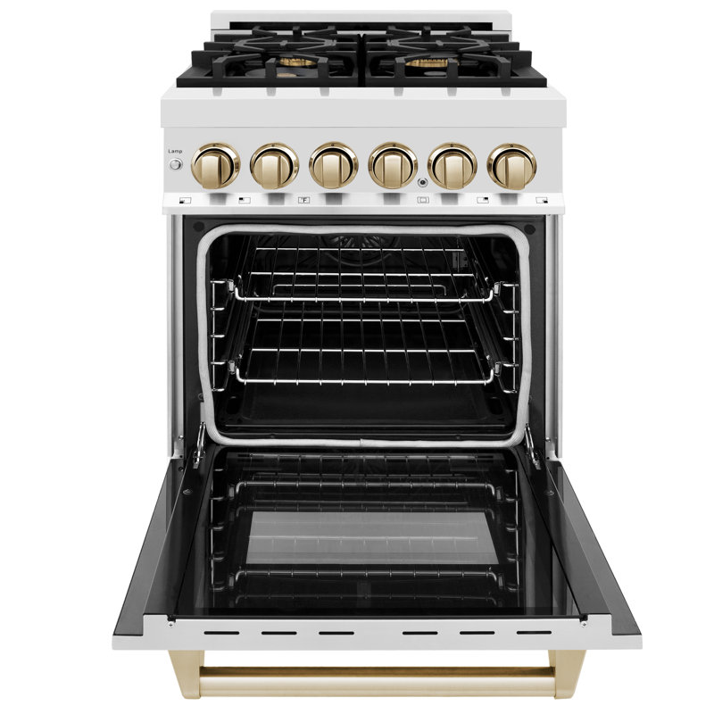 ZLINE Autograph 24" Legacy Dual Fuel Range w/ 4 Burners, Gold