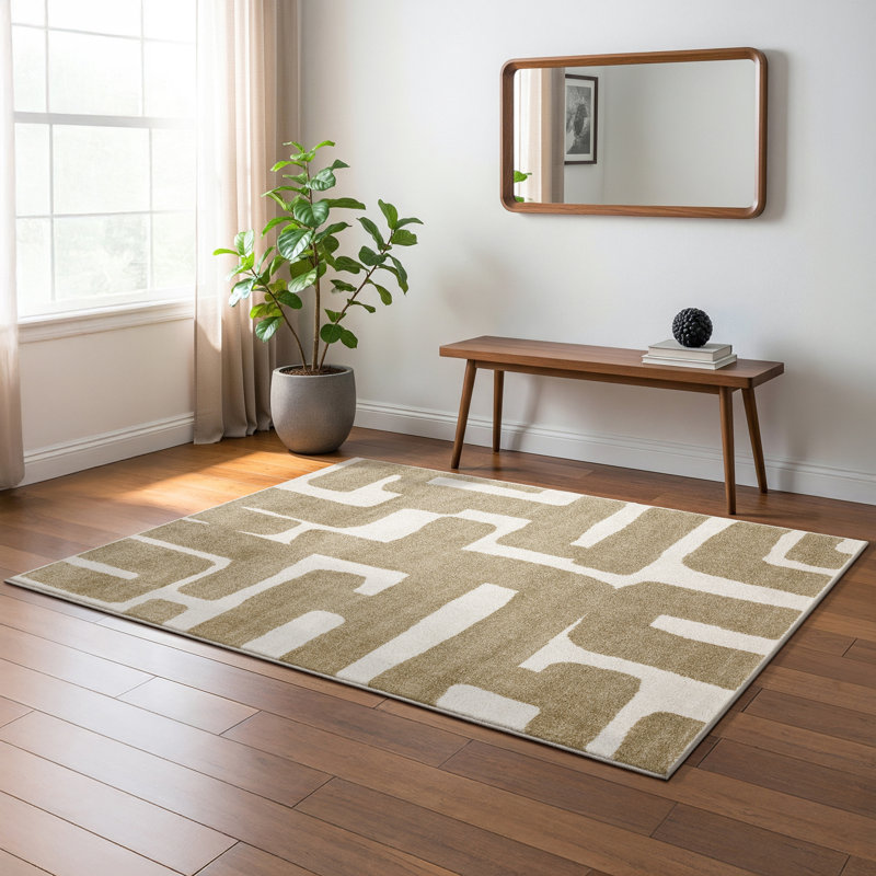 Tapis beige / ivoire Colesen, Rectangle 7 pi 10 po x 10 pi