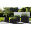 Boîte à fleurs Span, l 36 po x P 11 po x H 30 po, bacs à fleurs rectangulaires noirs en métal avec trous de drainage, contenant à plantes toutes saisons pour patio, cour ou balcon-1914269599