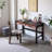 Geometric carved solid wood office desk-1201974586