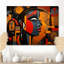 Portrait contemporain, collage géométrique - art mural africain, salon-480620201-480620199