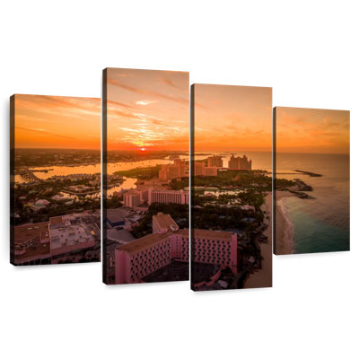 Gillard, Bahamas, stations balnéaires au coucher du soleil
