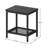 2-Tier Weather Resistant Outdoor Side Table with Storage, Black
