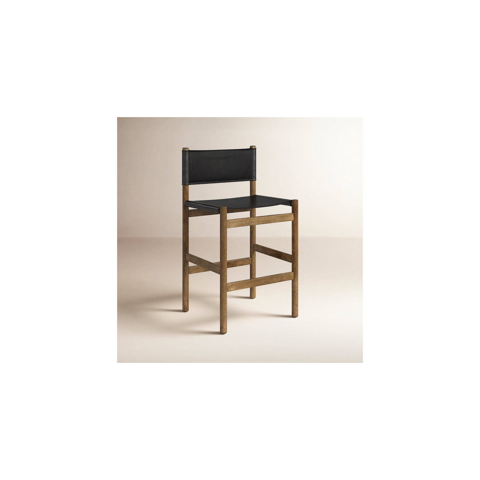 Matisse Counter & Bar Stool, Counter Stool (26.5" Seat Height), Vintage Natural, Black