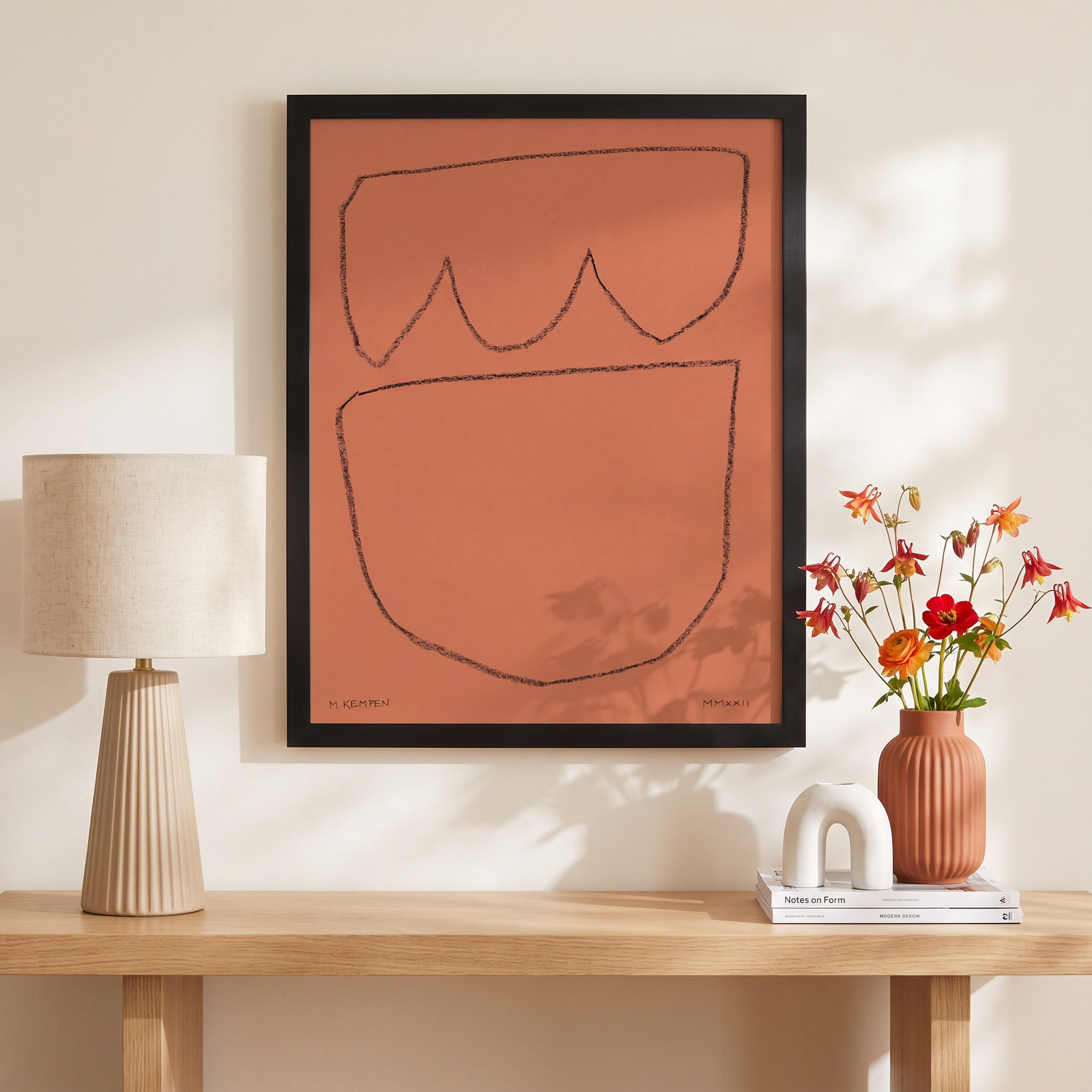 Freya "Earth 2" Print, 16" W x 20" H, Black Framed