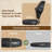 Reversible Criss Cross Chair Ergonomic Swivel Office Chair Extra-Wide Cushion With Retractable Footstool Lumbar Support And Height Adjustable, Black