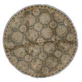 Hand Knotted Area Rug in Sterling And Cream