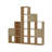 Anyila Corner Bookcase with Modular Cube Design Open and Concealed Shelves Push-to-Open Doors Modern Ladder-Style-1643021108