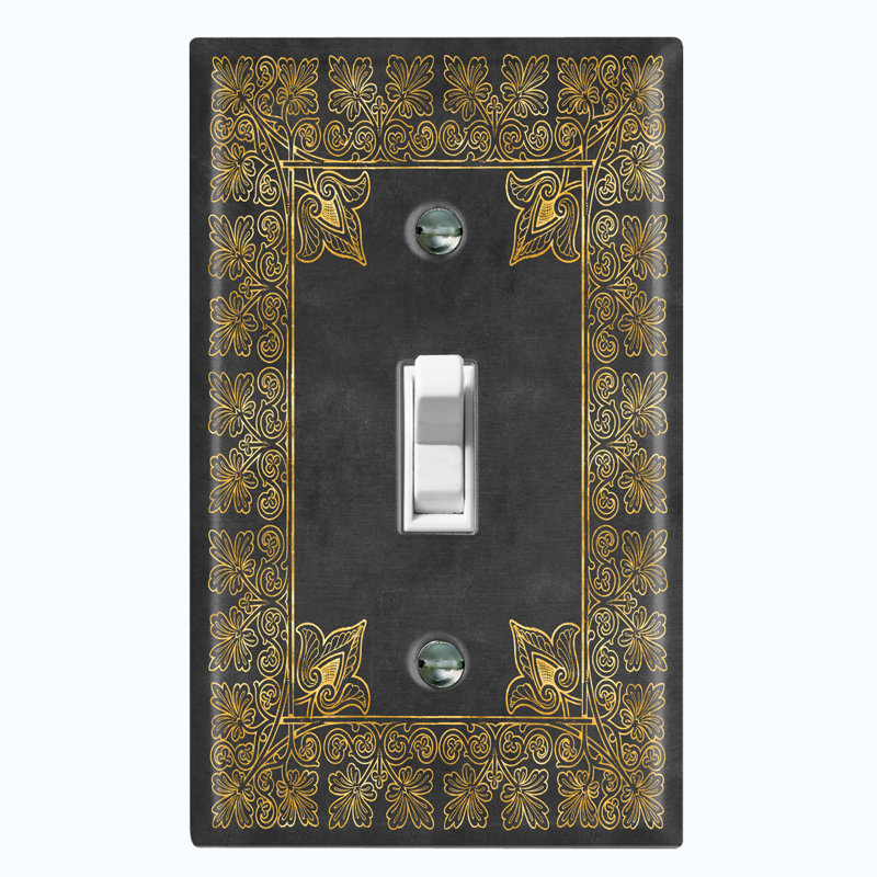 Patterned 1 - Gang Toggle Light Switch Standard Wall Plate