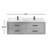 Cristo 60 " W Free Standing Wall Mounted 2 Double Vanity Bathroom Vanity With Quartz Top-938838017