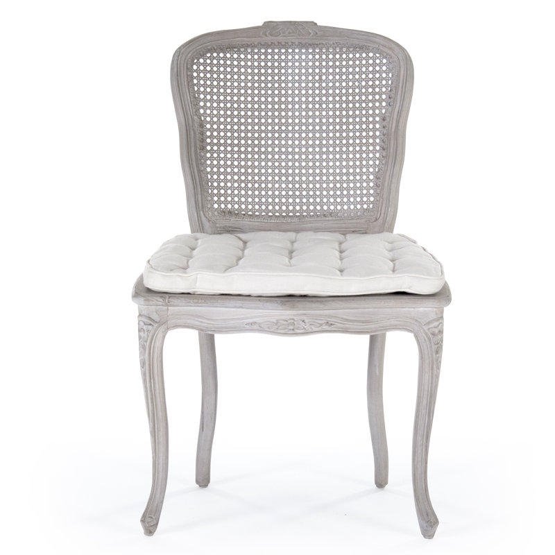 Linen Side Chair, White