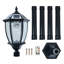Lampadaire solaire 70 po, éclairage extérieur réglable moderne et imperméable, lampe sur pied pour patio, blanc chaud (ensemble de 2)