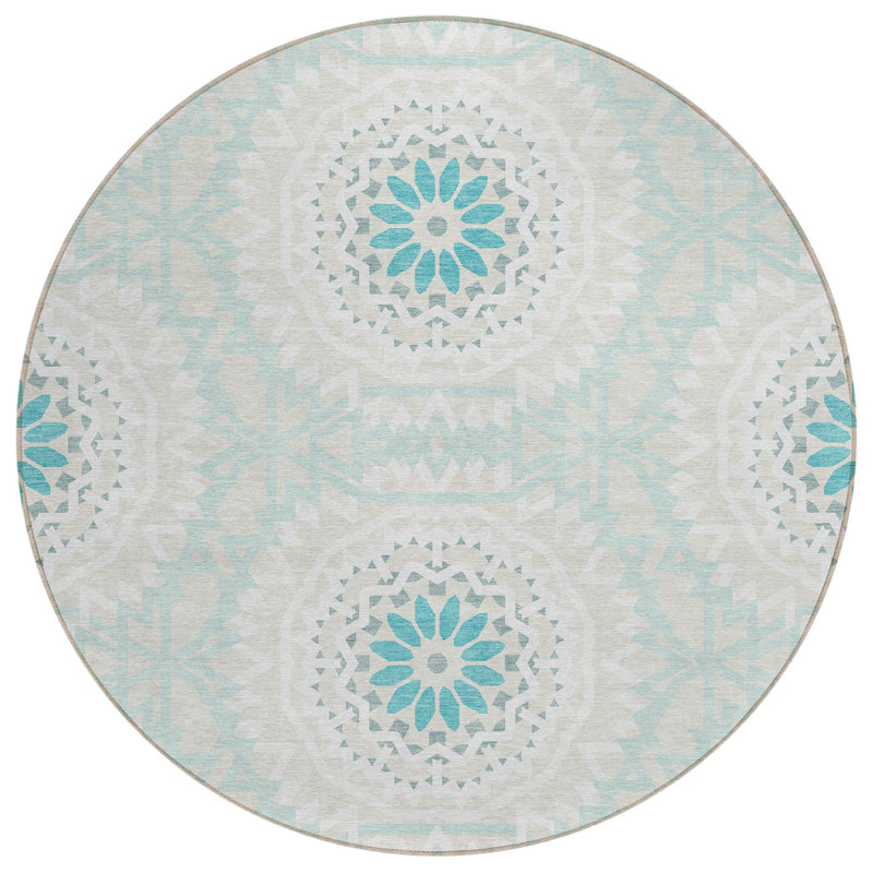 Tapis d'intérieur / extérieur rond 8 pi