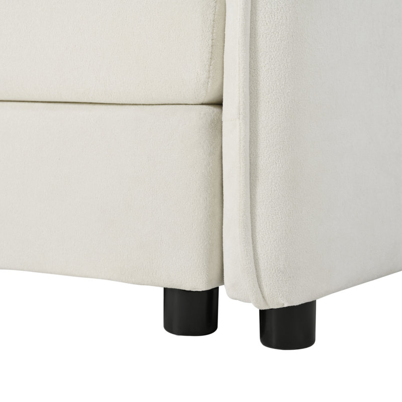 Canapés modulaires spacieux en chenille, canapé de salon moderne avec repose-pieds