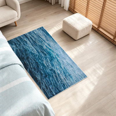 Clear Machine Washable,Ocean Indoor Area Rug
