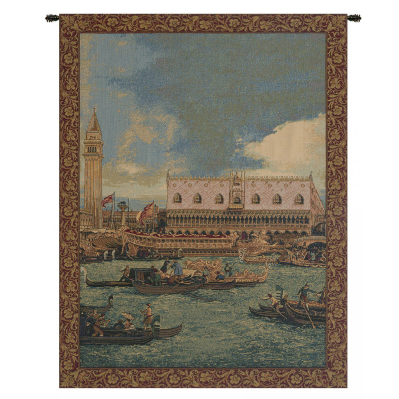 Italian Loom Woven Cotton Blend Wall Hanging, 54" H x 38" W