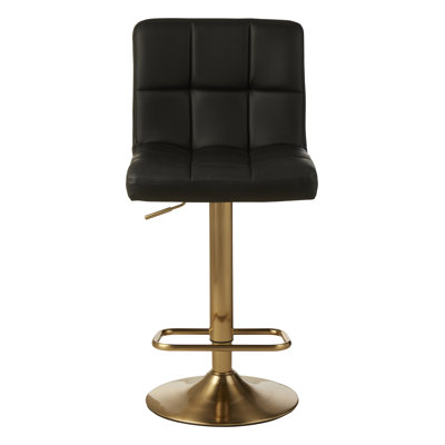 Tricia Swivel Upholstered Adjustable Height Counter Stool with Metal Frame